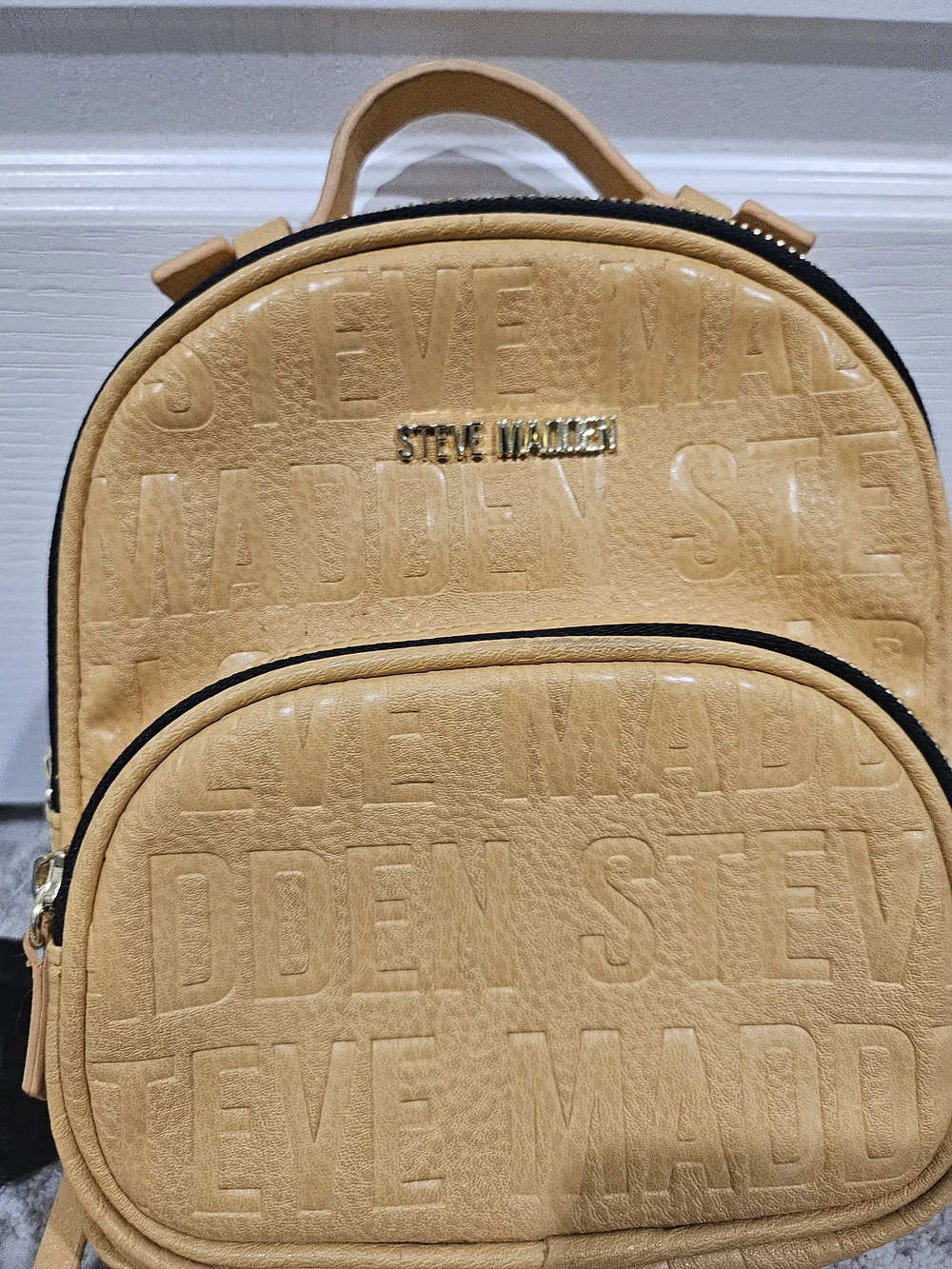 Steve Madden Mustard Mini Backpack with Tassel